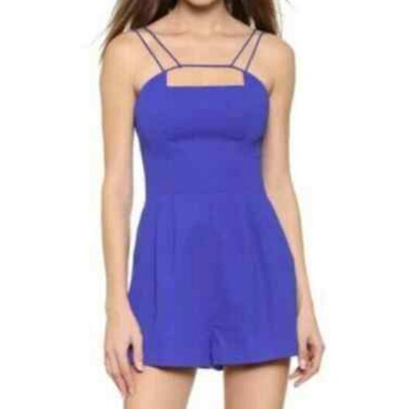 KEEPSAKE the Label Pants - KEEPSAKE The Label Mirror Image Strappy Playsuit Romper Blue Women's Size Small